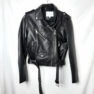 NEW with tags Women's Rebecca Minkoff Black Moto Faux Leather Jacket M